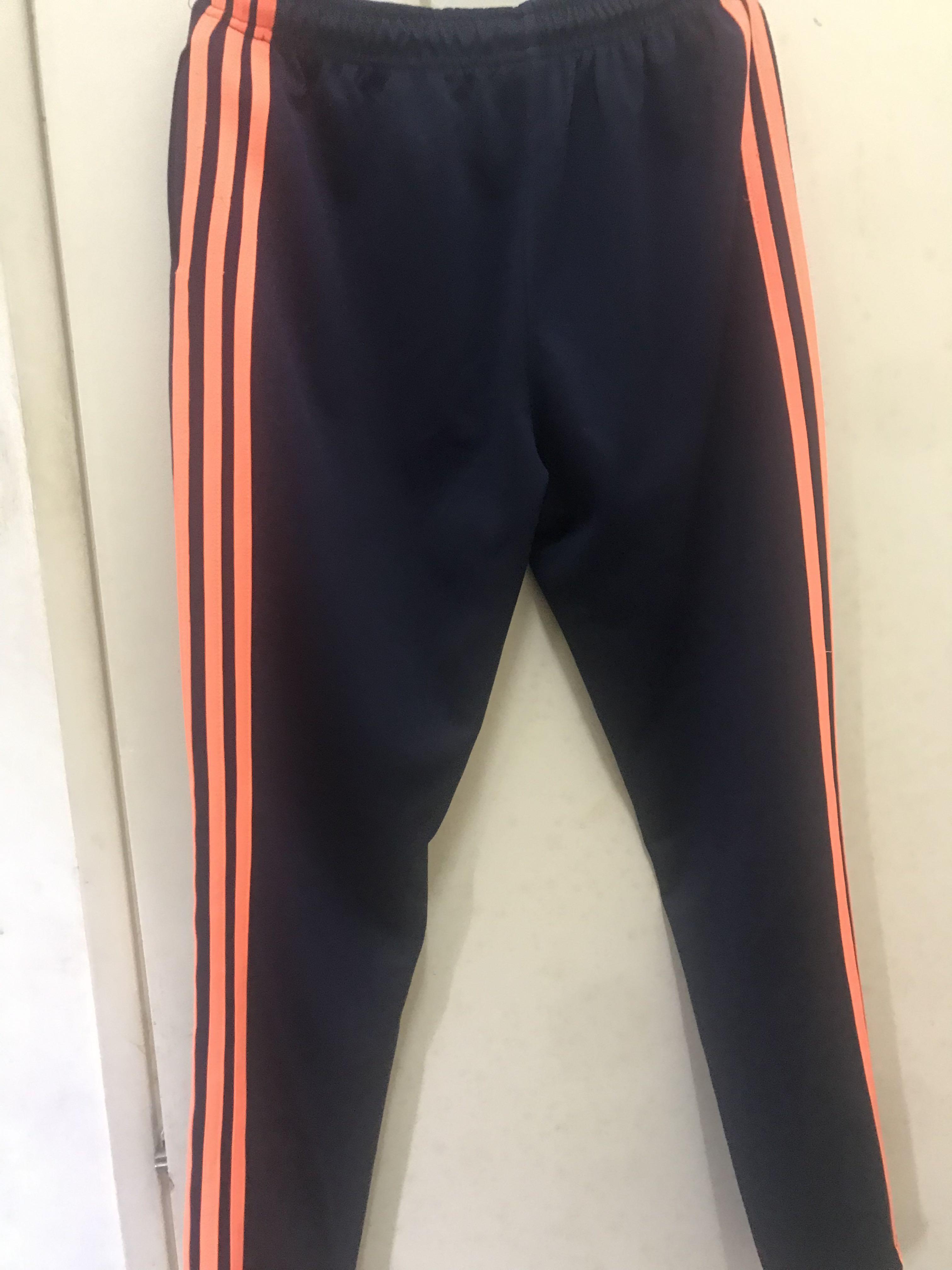 Adidas neon deals orange track pants