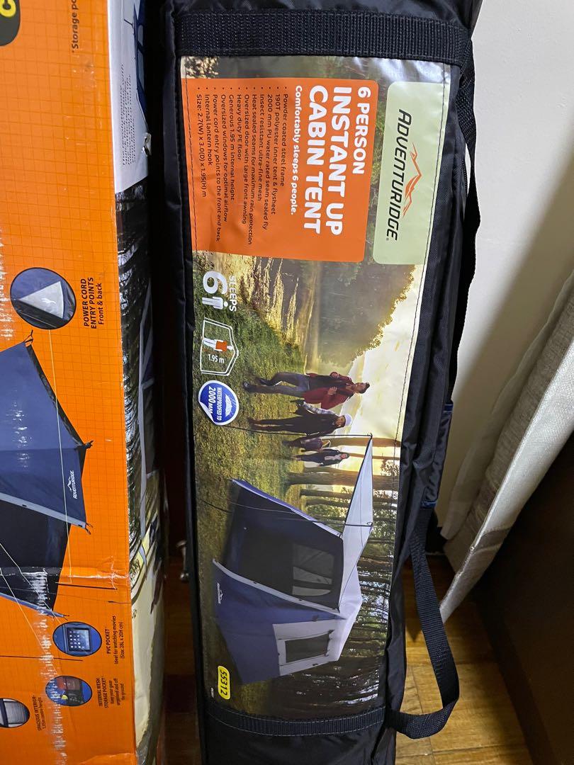 Adventuridge 6 person instant up cabin tent, Sports Equipment, Hiking