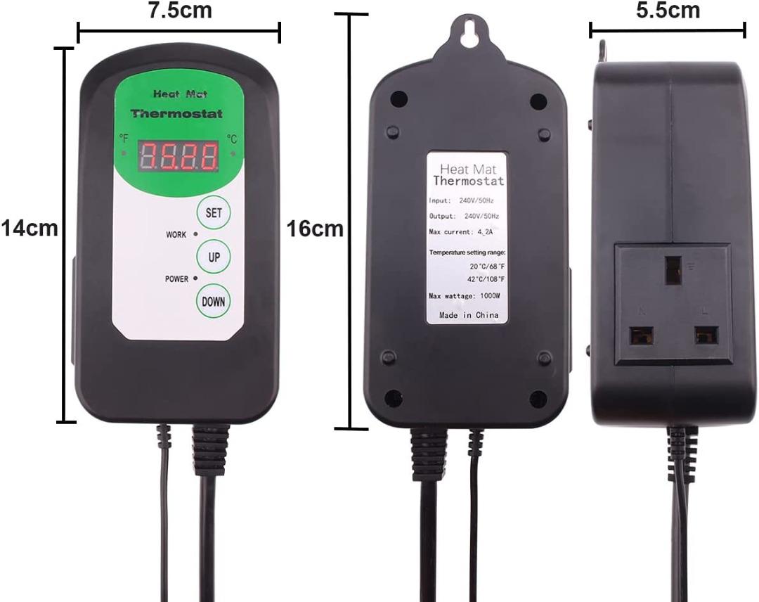 AIICIOO Reptile Heat Mat Tank Warmer Thermostat Terrarium Heat Pads