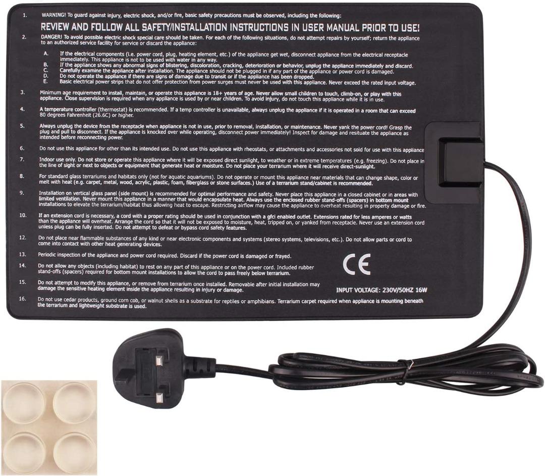 AIICIOO Reptile Heat Mat Tank Warmer Thermostat Terrarium Heat Pads