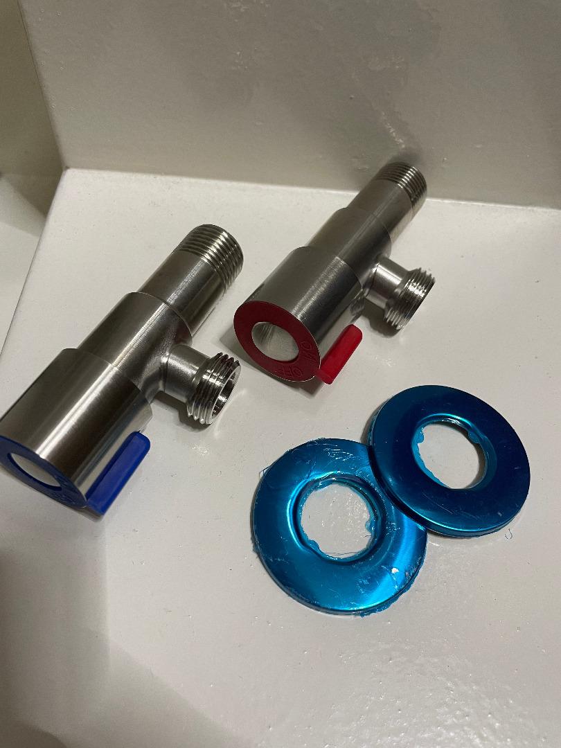Angle Valve Tap Hot Cold Bidet spray gun/ Flexible hose/ Pipe Tap ...