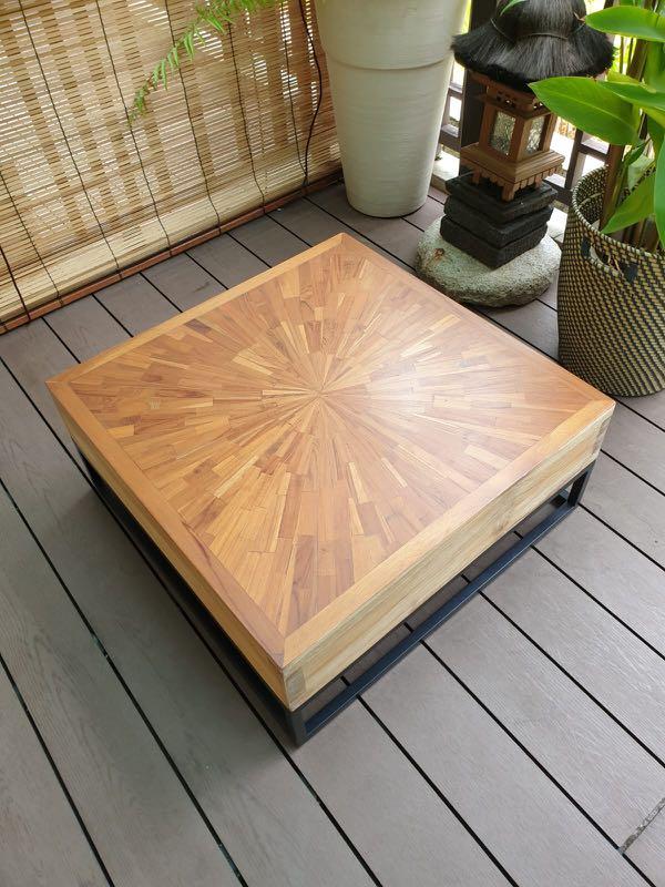Bali style teak wood coffee table, Furniture & Home Living, Furniture