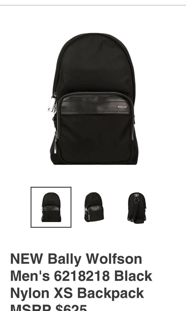 Bally Wolfson Black Backpack