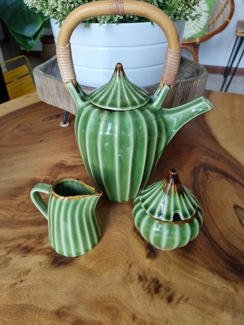 Bamboo design tea set, Furniture & Home Living, Bathroom & Kitchen