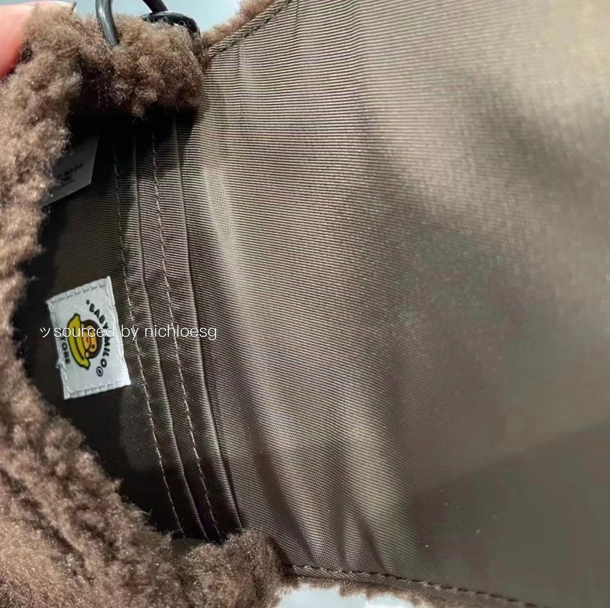 BAPE BABY MILO FAUX SHERPA FUR MINI BAG, Women