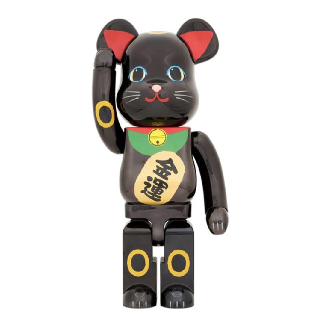 Bearbrick 招財貓金運黑色電鍍1000 興趣及遊戲 玩具 遊戲類 Carousell