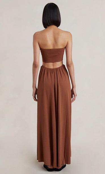 Bec and Bridge Miranda Knit Maxi Dress Maroon