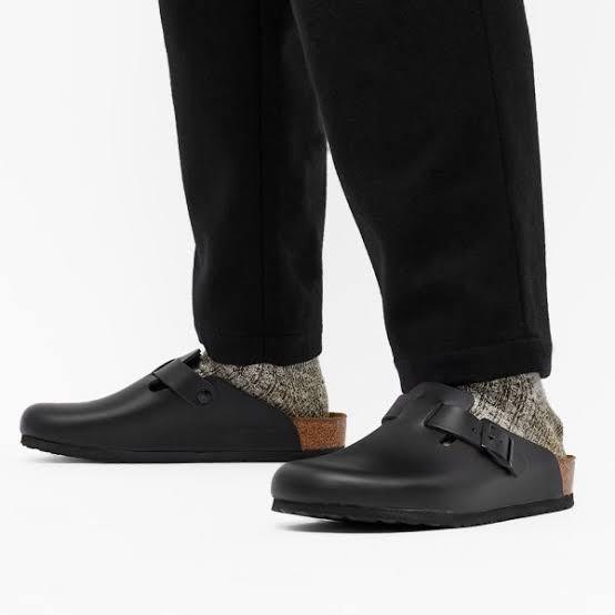 Birkenstock boston shop black smooth leather
