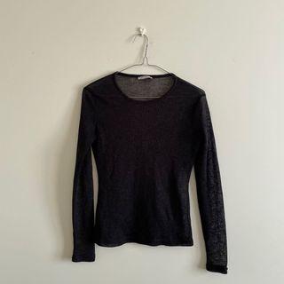 Black Mesh Top