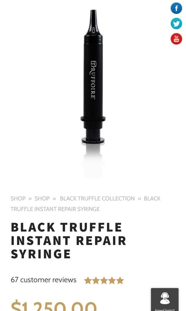 Black truffle instant repair syringe, Beauty & Personal Care, Face