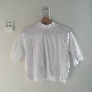 BNWOT COLLUSION High Neck White Crop Top SIZE S