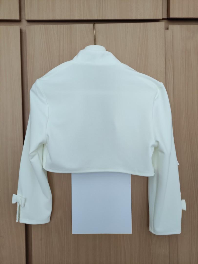 White cropped hotsell bolero jacket
