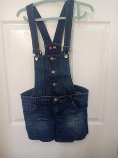 Bum Denim Overall Shorts (Pre-loved)