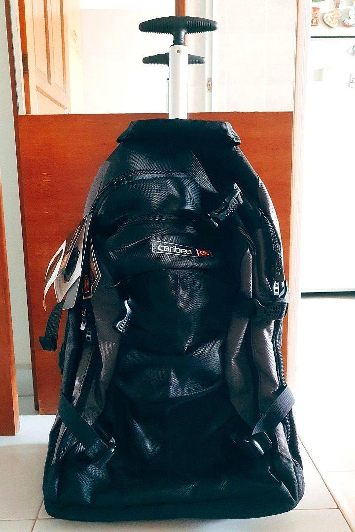 Caribee Kokoda 90L Duffle Bag - Orange/Black Straps