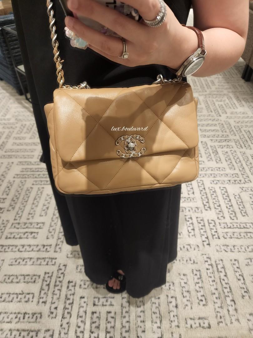 Chanel 19 Small in 22B Caramel, Luxury, Bags & Wallets on Carousell