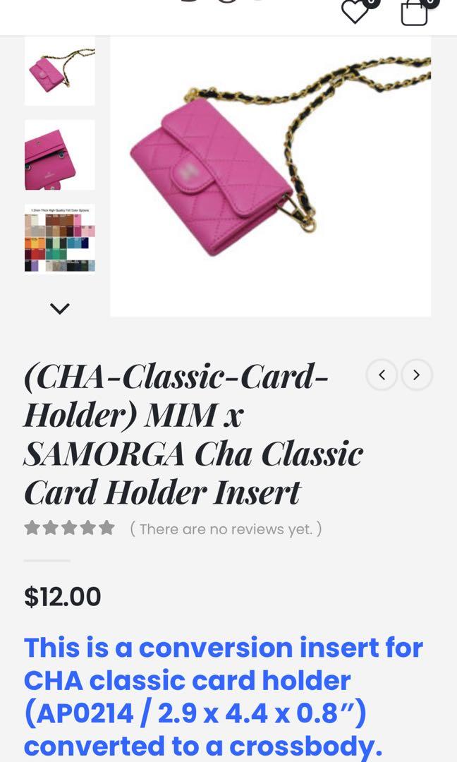 Chanel classic dark pink card holder