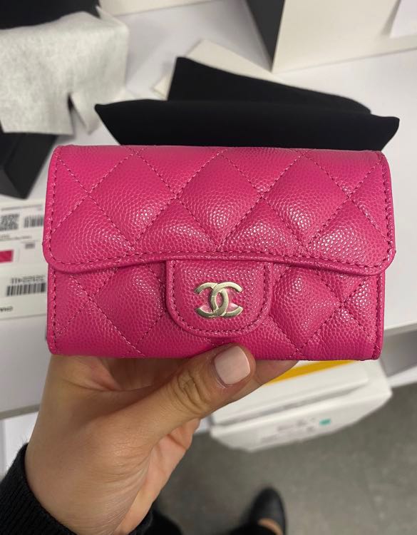 CHANEL, Bags, Chanel Flat Card Holder Pink