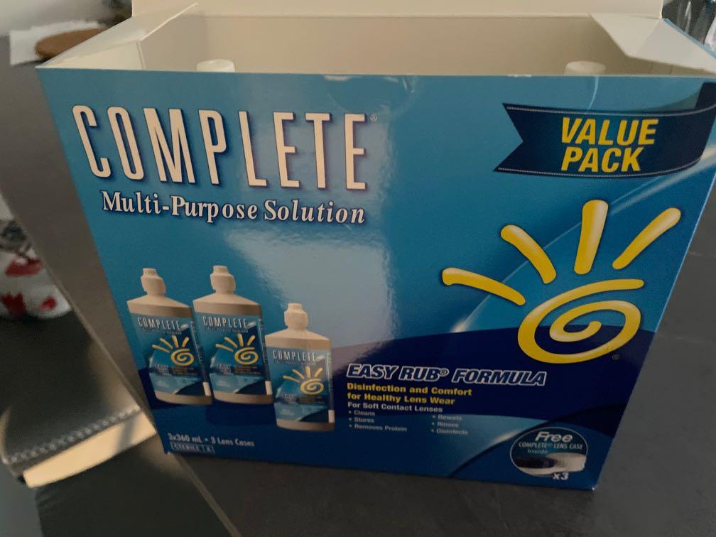 Complete multipurpose solution 2 bottles, Beauty & Personal Care ...