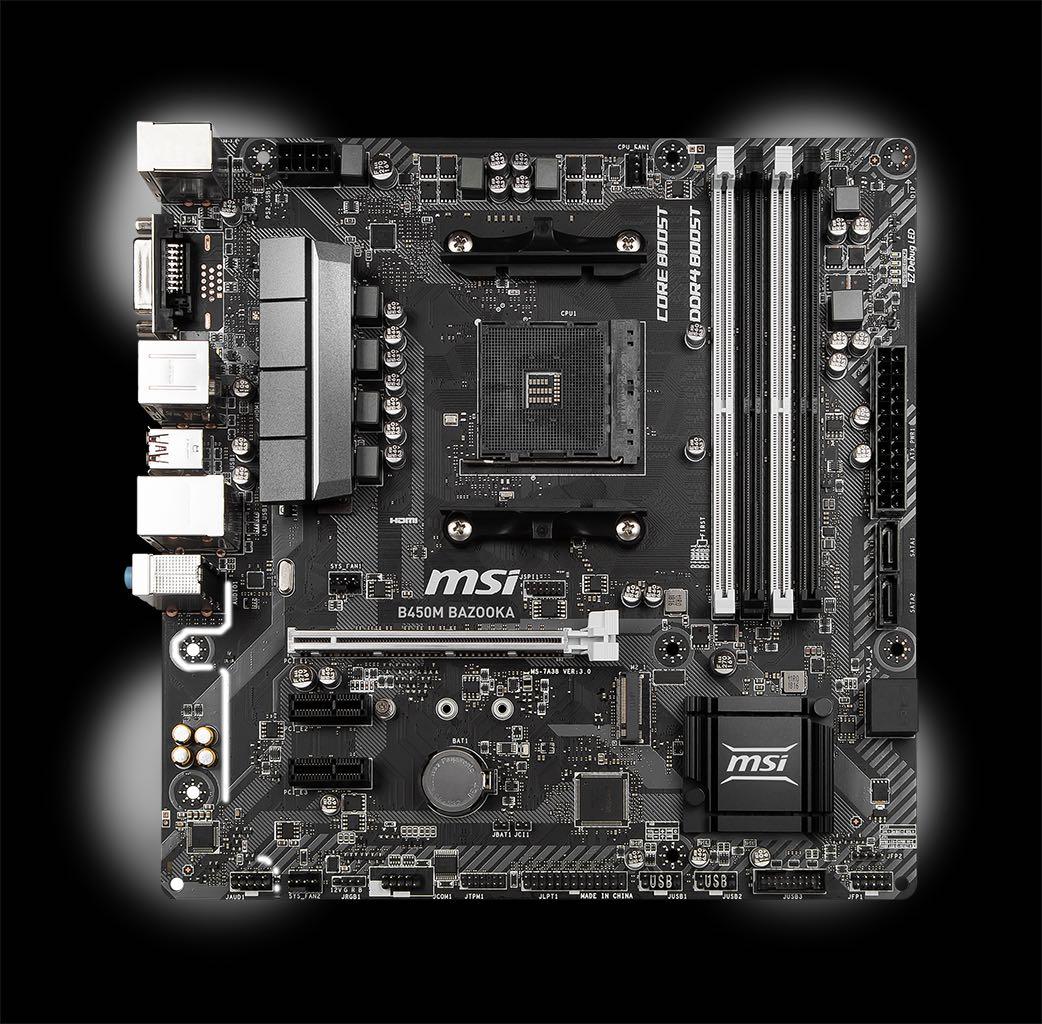 [CPU with Motherboard] Ryzen 5 2600 + MSI B450 BAZOOKA, 電腦＆科技, 電腦周邊及配件