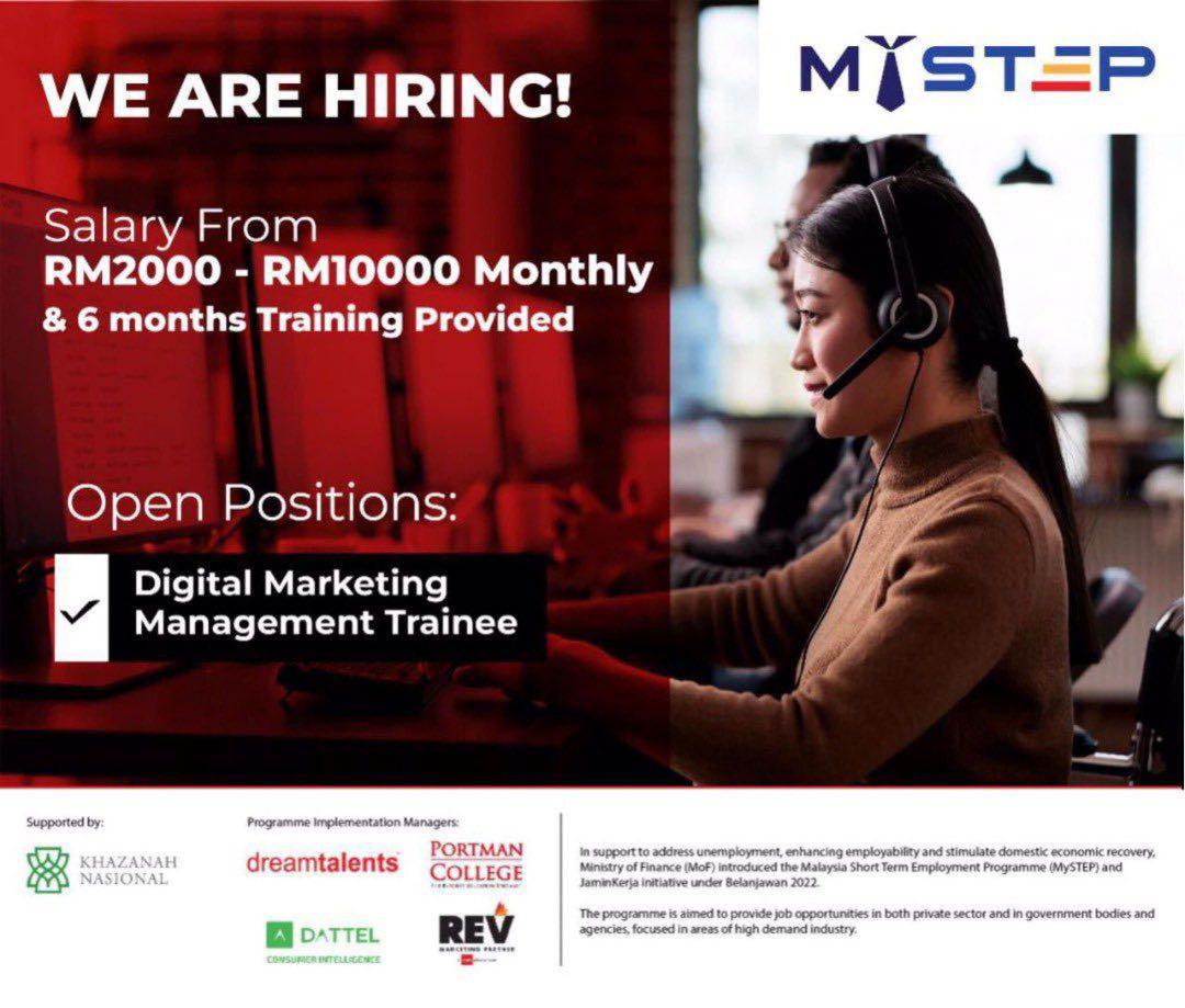 Digital marketing trainee (MyStep), Jobs, Internships & Others on Carousell