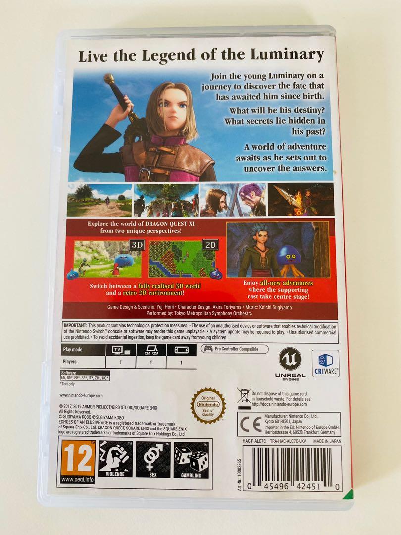 Dragon Quest Xi Nintendo Switch, Video Gaming, Video Games, Nintendo on