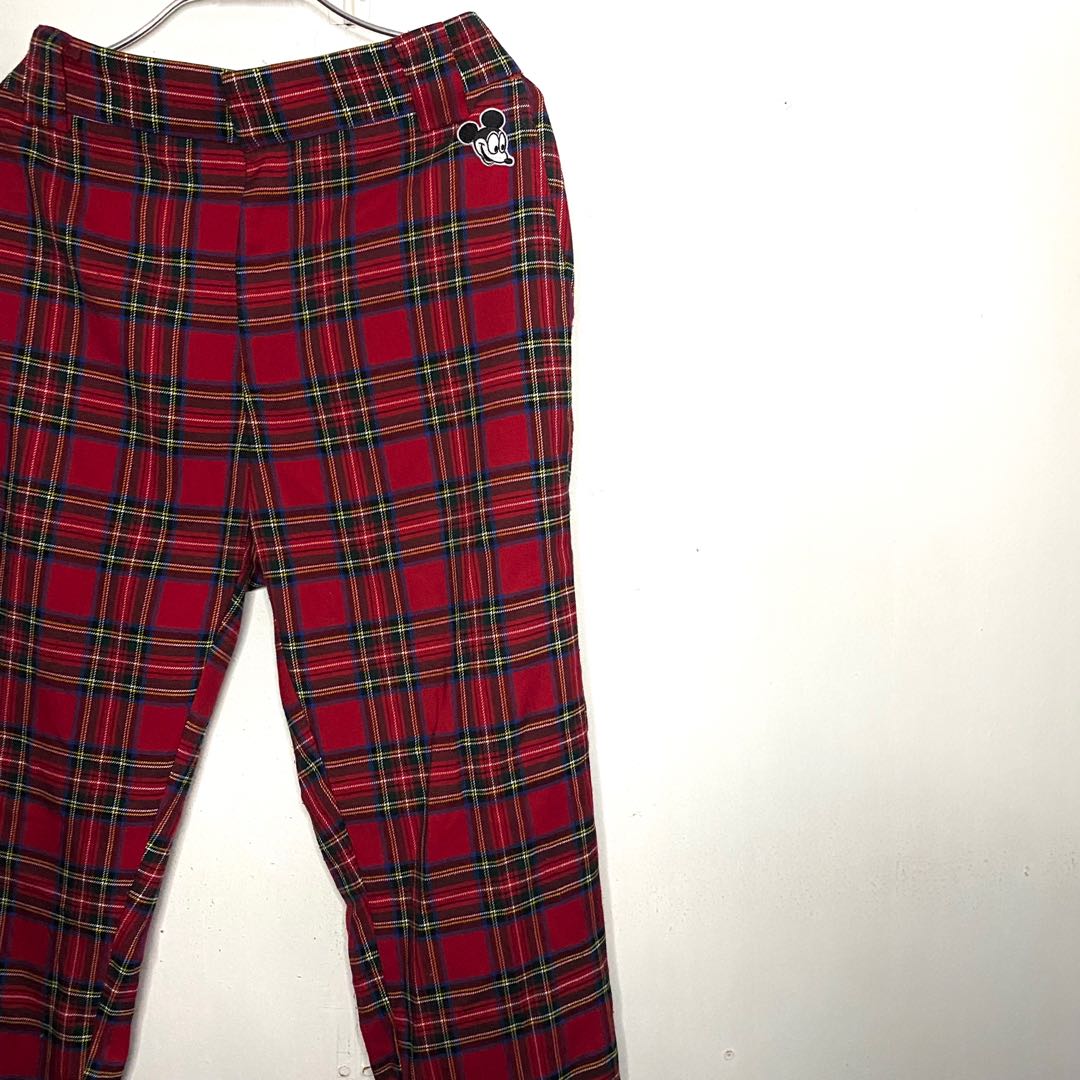 Red plaid pants forever 21 store