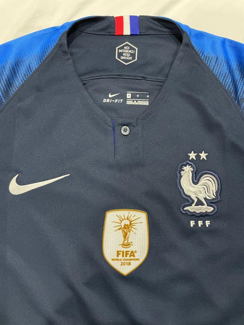 Home Kit star WC 2018 with WC champions badge, Men's Fashion, Activewear on
