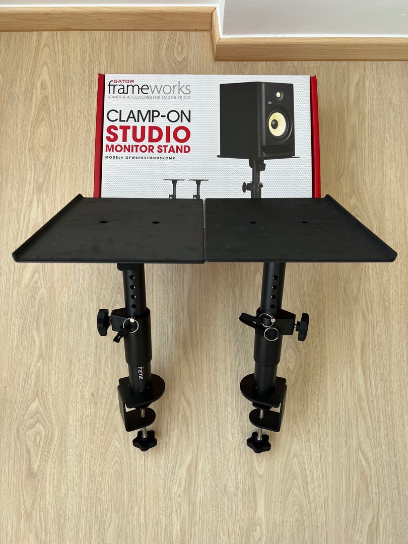 Gator Frameworks Desktop Clamp-On Studio Monitor and Speaker Stand ...