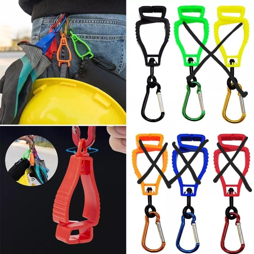 Glove clip with carabiner (Black), Men's Fashion, Watches & Accessories