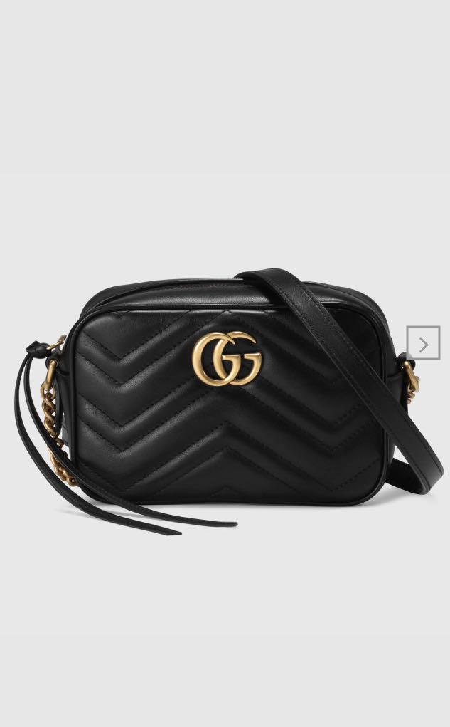 Gg marmont matelassé outlet mini bag black