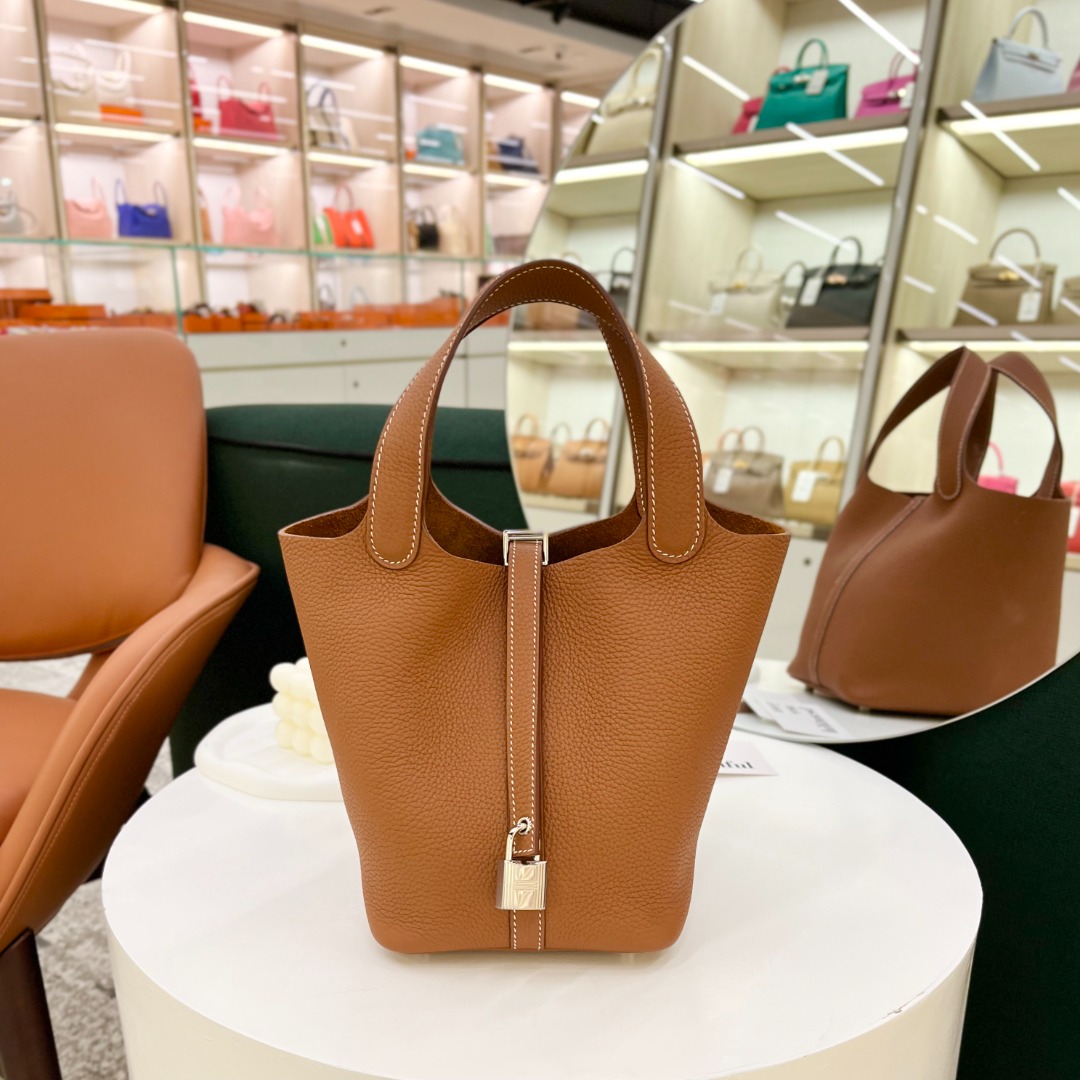 Hermes Picotin 18 gold TC leather PHW Women s Fashion Bags