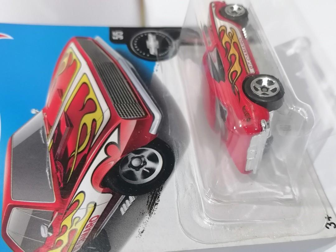 Hot Wheels 2017 '67 Camaro Fifty - Red With Orange Flames, 1:64 Scale Diecast Car #313/365 - View #5