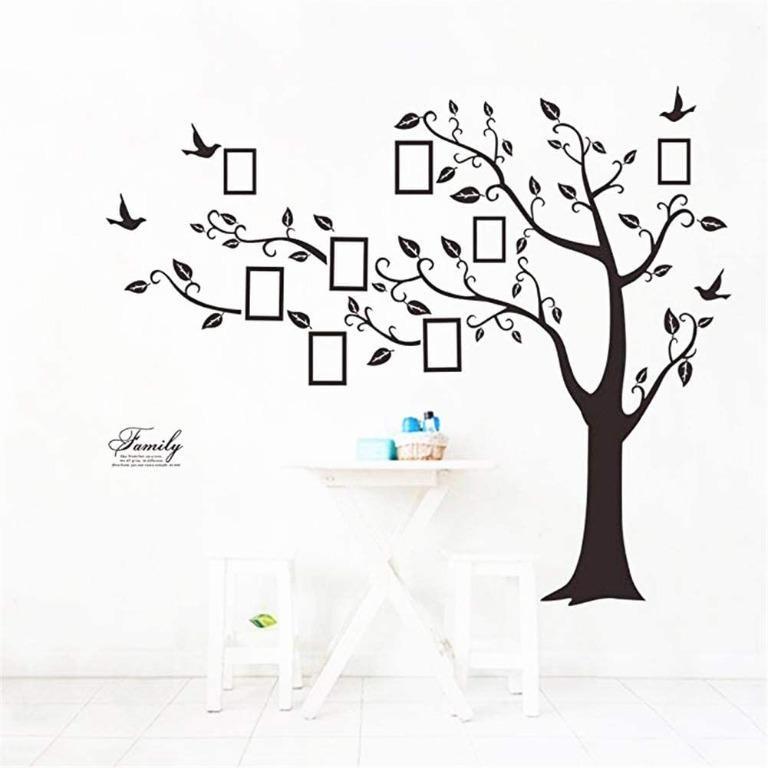 Huge Family Tree Wall DecalWaterproof Family Picture Frame Wall Decor