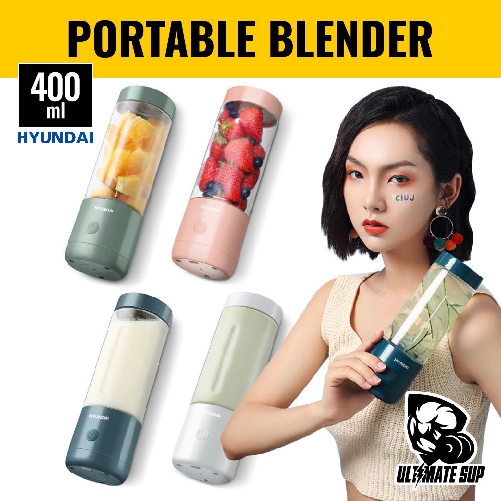 Hyundai Portable Automatic Blender Bottle Personal Fruit Juicer