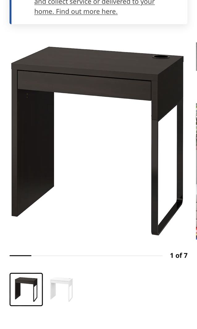 Ikea Black Brown Computer Table 15, Furniture & Home Living