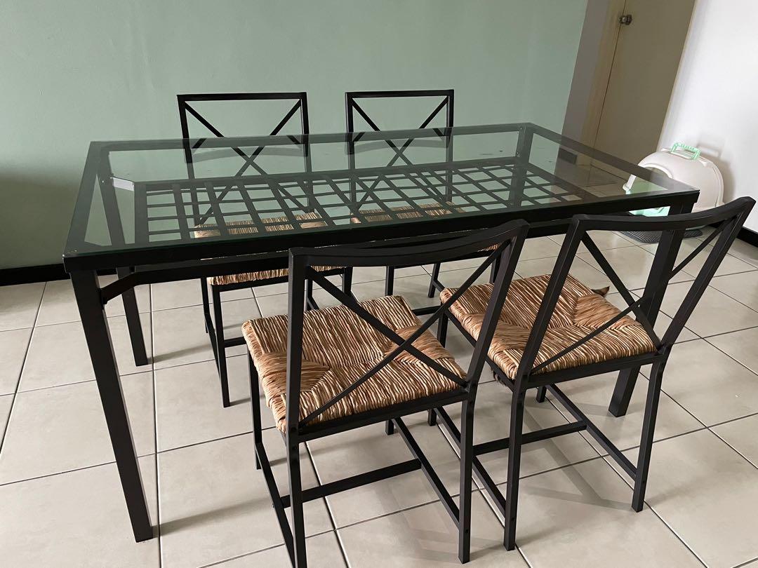Ikea Granas Dining Table with 4 Chairs, Furniture & Home Living