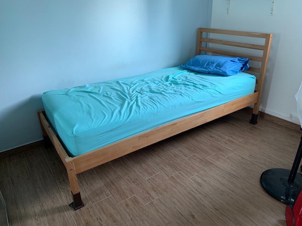 Ikea single bed with mattress, Furniture & Home Living, Furniture, Bed