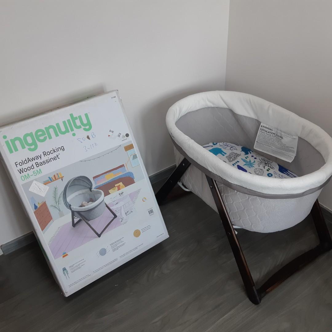 Ingenuity folding wood bassinet new arrivals