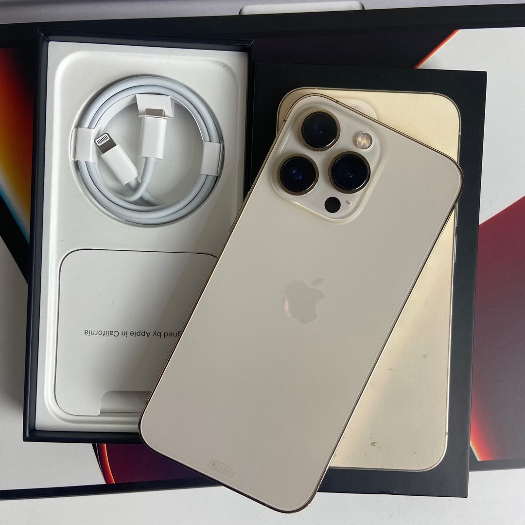 Iphone 13 Pro Max Gold Media Markt Iphone 13 pro max 128gb gold ibox garansi on, Telepon Seluler & Tablet