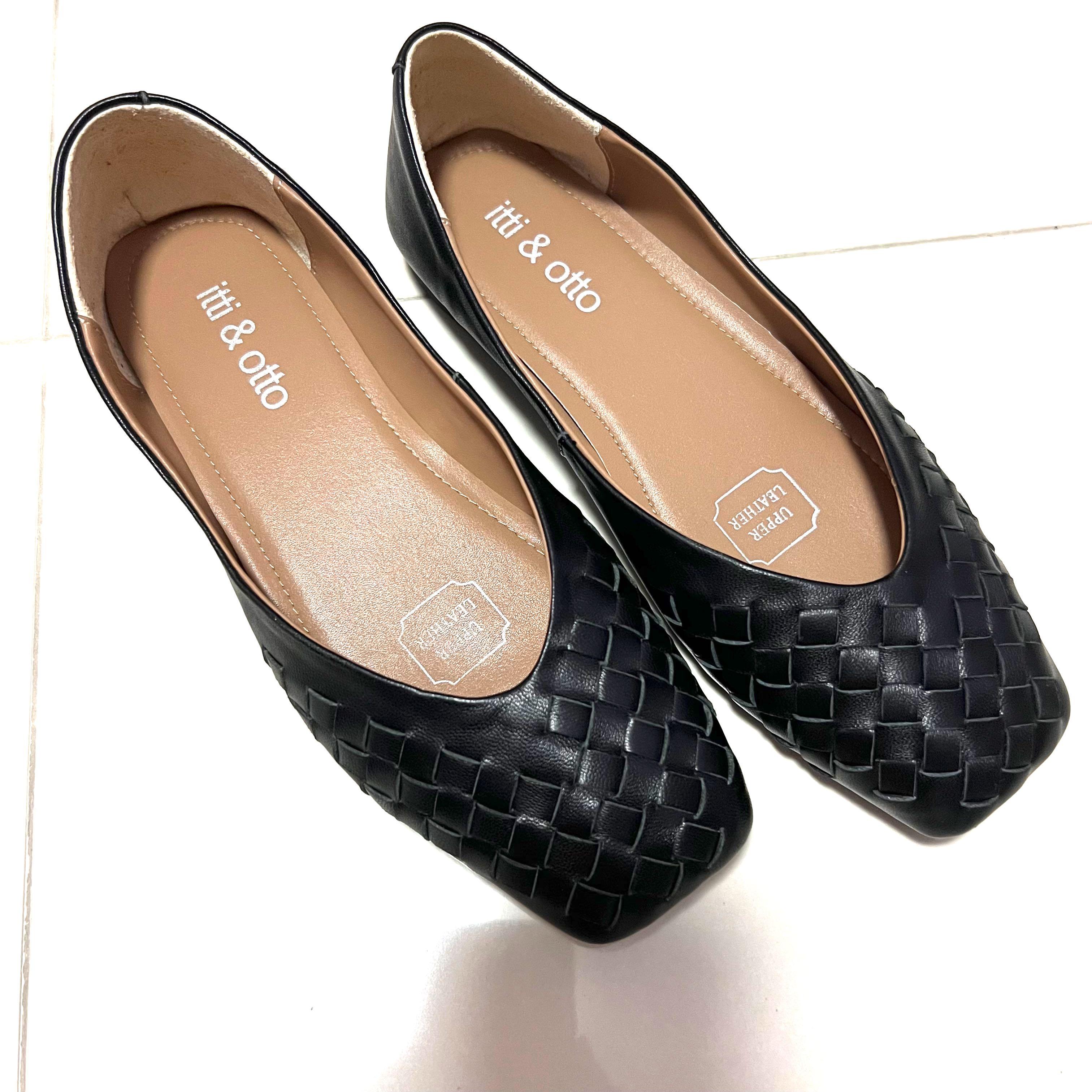 Itti u0026 Otto Square Toe Genuine Leather Woven Flats (Size 36), Women's  Fashion, Footwear, Flats on Carousell