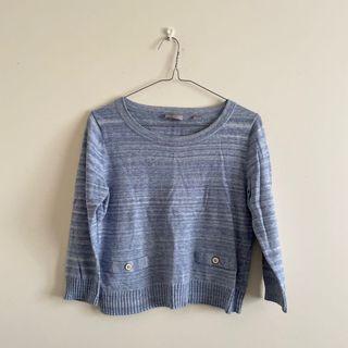 Jigsaw Blue Knit Jumper