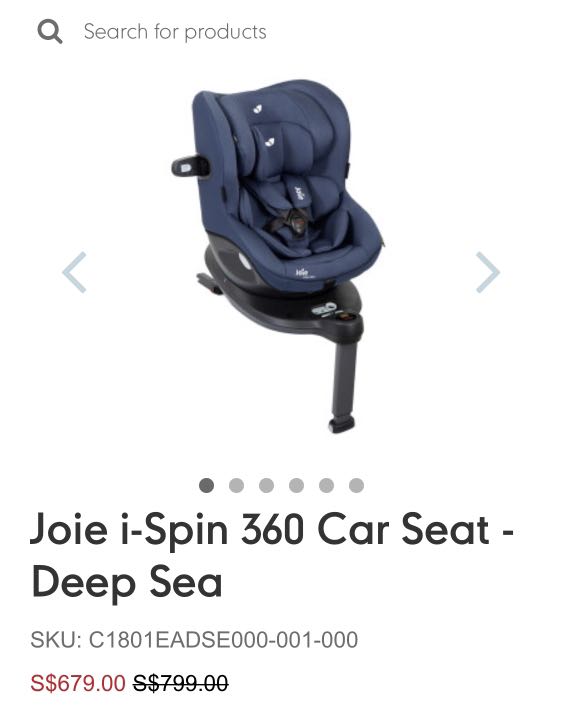 Joie Ispin 360 Car Seat, Babies & Kids, Going Out, Car Seats on Carousell