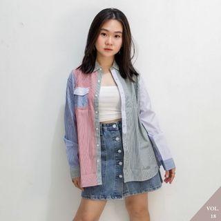 Kemeja two tone thrift & rework