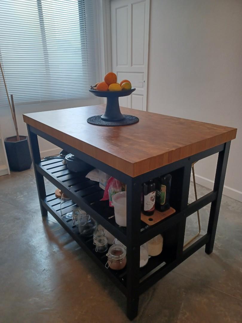 Kitchen Island VADHOLMA IKEA, Furniture & Home Living, Furniture
