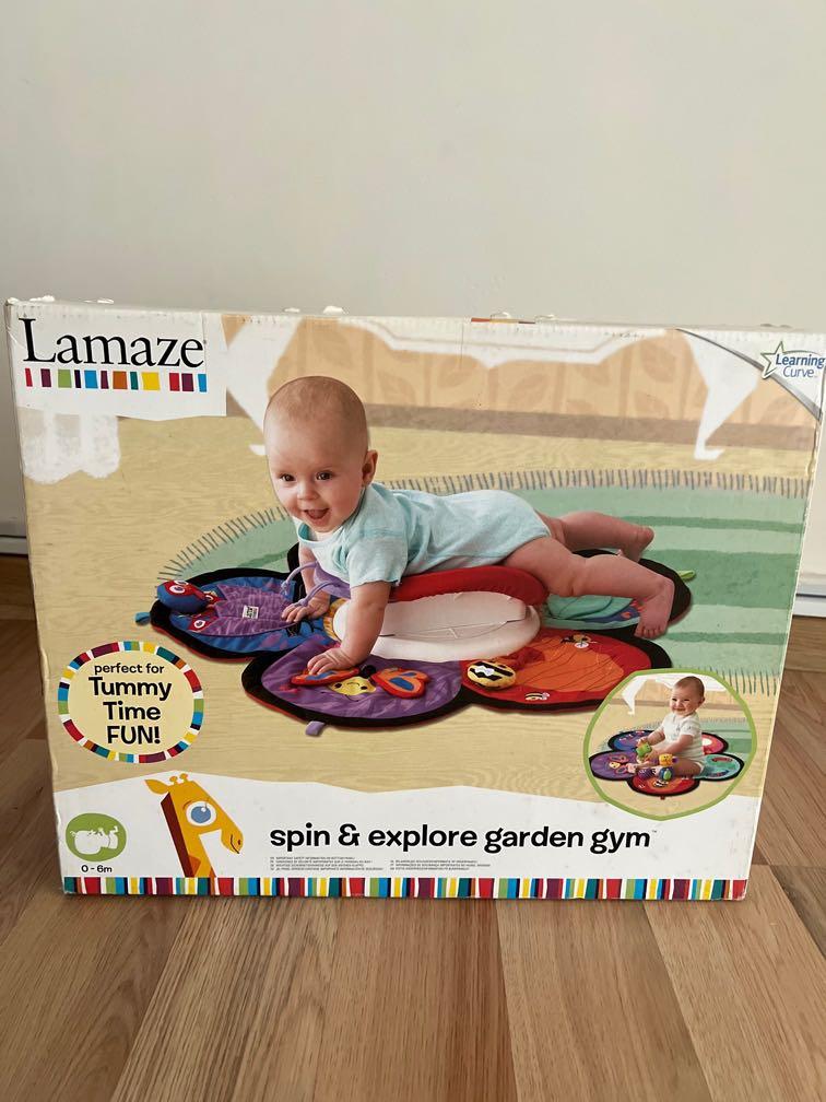 Lamaze spin & explore shop garden baby gym play mat
