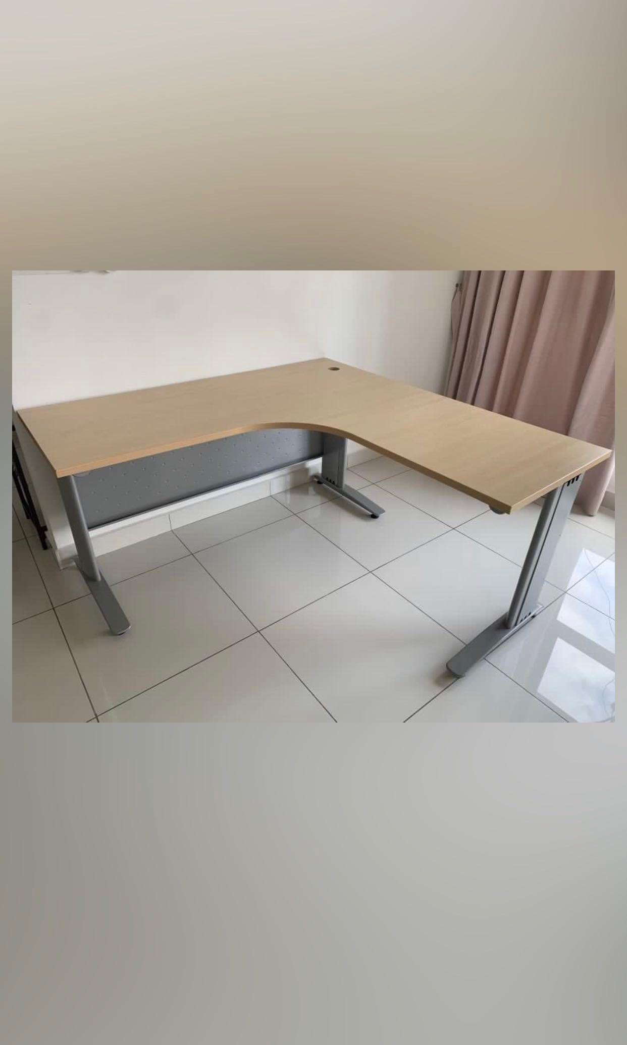 Lshaped office table, Furniture & Home Living, Furniture, Tables