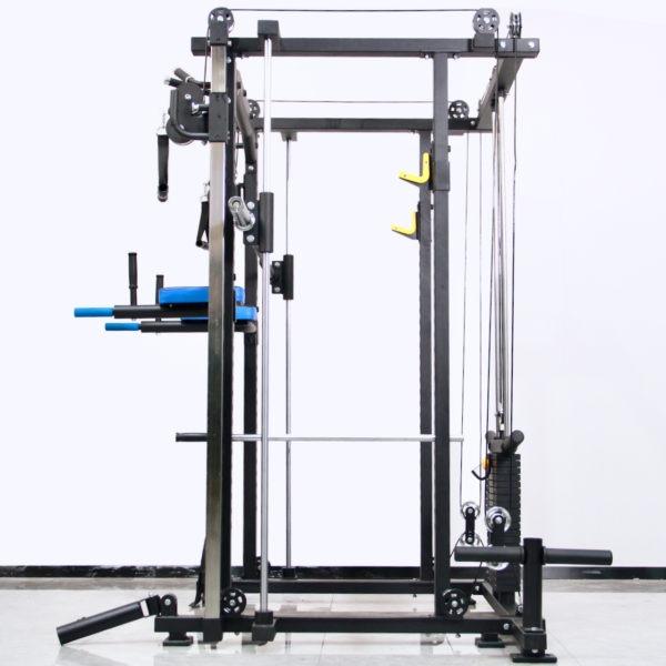 Heavy duty Smith Machine Power Rack (Category: Cardio & Fitness Machines) located in Manila. Submitted by ariesmediamusicsports (Listing ID 1177439608, Image 3). Description: FUNCTIONS Smith machine Functional trainer – 50kg (110 lbs) weight stack and plate loaded Power rack Lat pulldown and low row Pull-up station Dip/knee raise station FEATURES 2″ rack hole spacing Aluminum pulley wheels 50kg (110 lbs) refined steel weight stack that allow for 