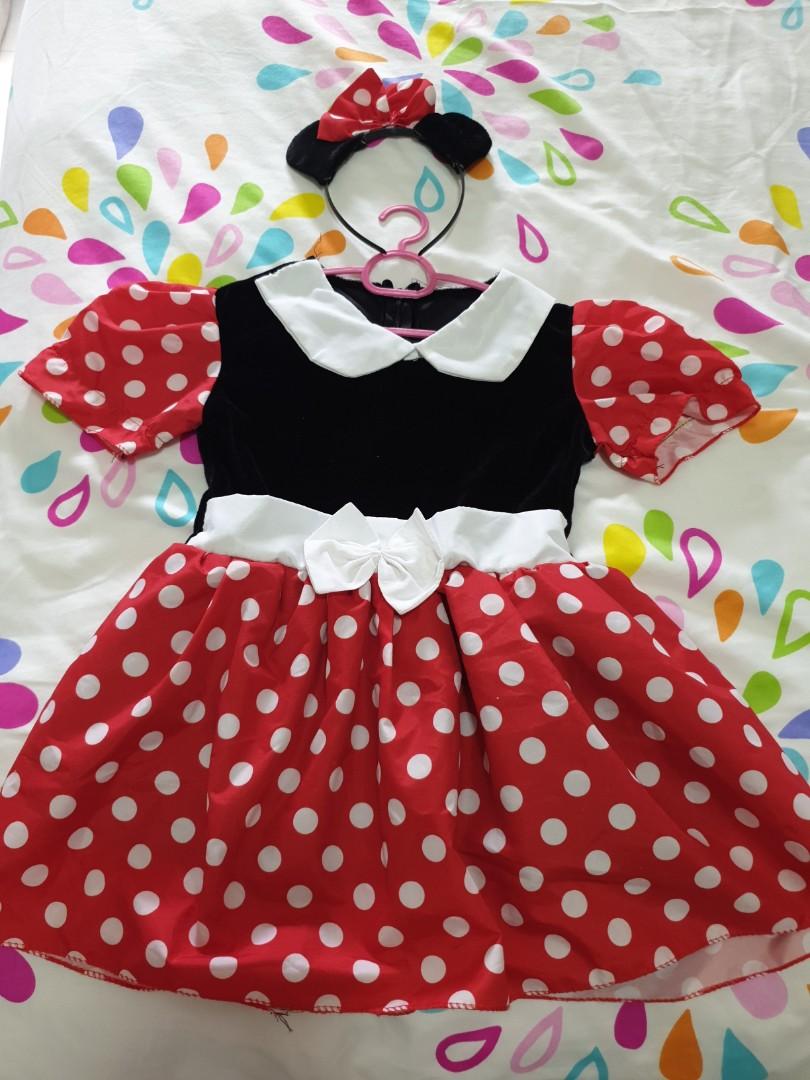 Mickey Mouse Party Dress with Mickey Mouse Hair Band