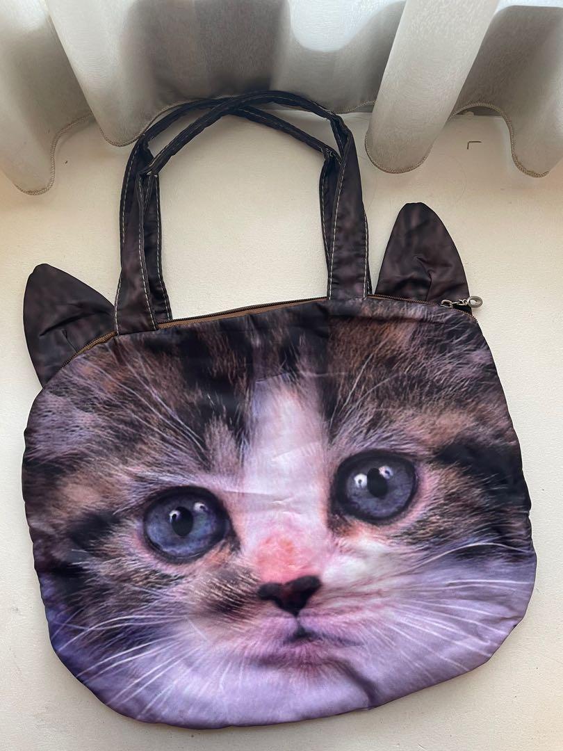 cat face cross body bag