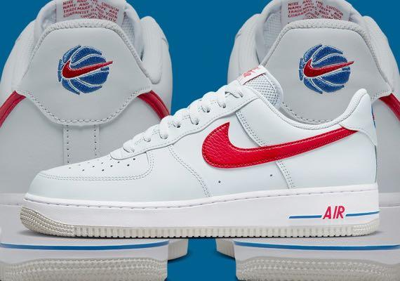 Air force one red and blue swoosh deals
